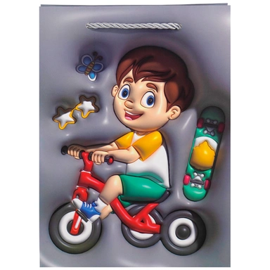 Пакет 18х24х8,5см Объемный,Мальчик 141V-856