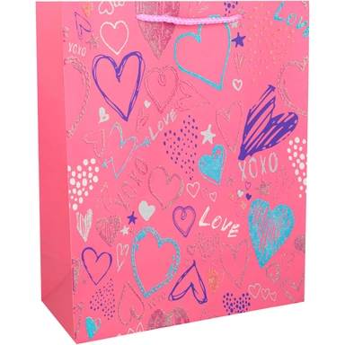 Пакет 18х23х10см сердца Love 141V-924