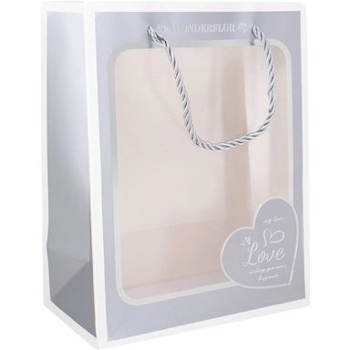 Пакет 18х10х23см с прозрачным окошком Love 141V-903