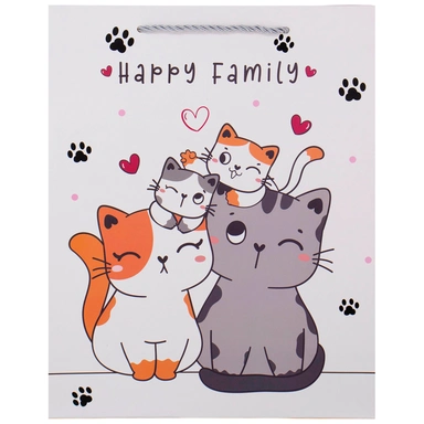Пакет 26х32х10см Happy Family Кошки 141V-861