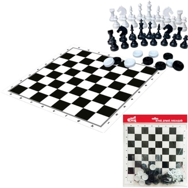 Шашки+шахматы в пакете «Бум Цена» 07154