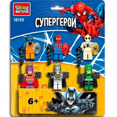 Город мастеров 18155-YF фигурки бэтмен+спайдермен -6 шт.