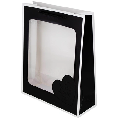 Пакет 26х10х32см с прозрачным окошком Love 141V-904
