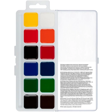 Акварель 12 цв. медовая б/к Аква-колор Живопись JIV-W12