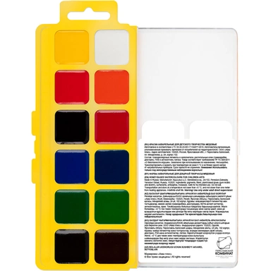 Акварель 12 цв. медовая б/к Лео Играй LPW-0112