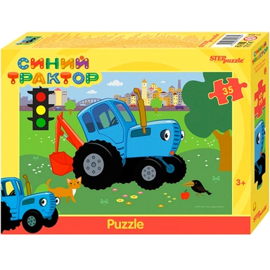 Пазл 35 Синий трактор 91484 Степ