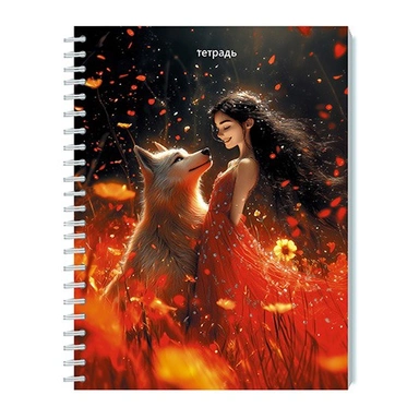 Тетрадь 48 л. клетка блестки Девушка С0245-136