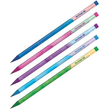 Карандаш ч/гр Heatс ластиком, пластиковый, ассорти 327732 Berlingo