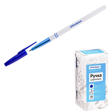 Ручка шариковая синяя на масляной основе OfficeSpace 195851