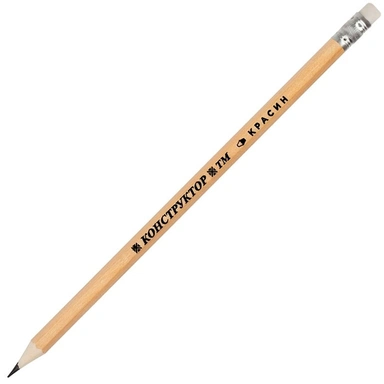 Карандаш ч/г Красин Конструктор ТМ (HB) шестигр., заточен., с ластиком 346212