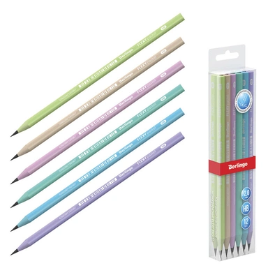 Карандаш ч/гр НВ Flexy Pastel пластик. BP01013 Berlingo