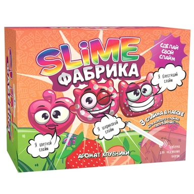 Набор для опытов и экспериментов.Юный химик Слайм фабрика Клубника 512