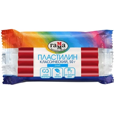 Пластилин Классический 50 гр. Алый 270818_12 /ГАММА/