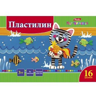 Пластилин 16цв Ушастики 16880 Hatber