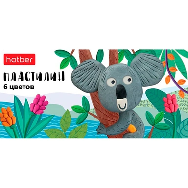 Пластилин 6цв 120гр. со стеком -COLORA- PL_071782 Hatber