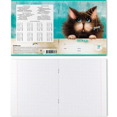 Тетрадь 18 л. клетка Funny Cats ErichKrause 54193