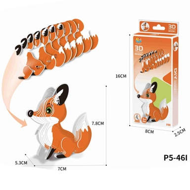 Конструктор картон.P5-46I Лиса в коробке