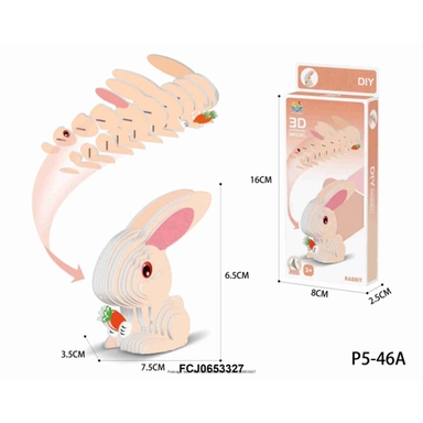 Конструктор картон. P5-46A Заяц в коробке
