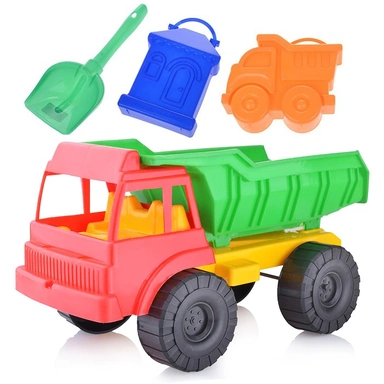 Песочный набор Грузовик Сибиряк + ф. машинка и домик,совок 23 ПИ000093