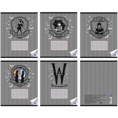 Тетрадь 12 л. линия Вэнсдэй 72581