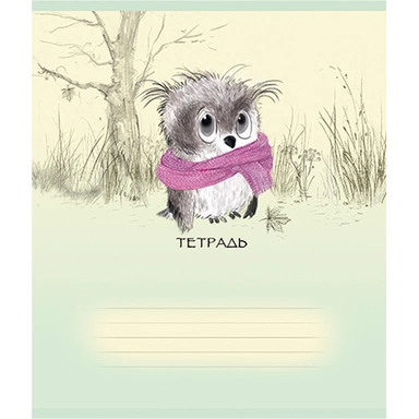 Тетрадь 18 л. клетка Совенок Филя 017064