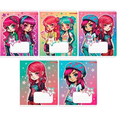 Тетрадь 18 л. клетка Подружки 14335/5