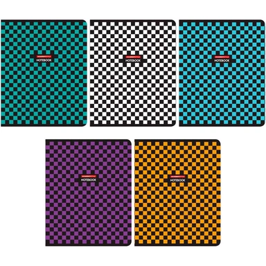 Тетрадь 48 л. клетка Цветные шашечки 15074/5