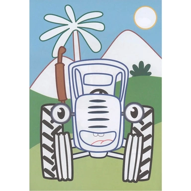 Раскраска 978-5-378-35564-8 Рисуем пальчиками. Синий трактор. Весёлые истории