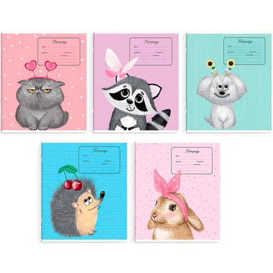 Тетрадь 12 л. косая линия Очаровашки 70202