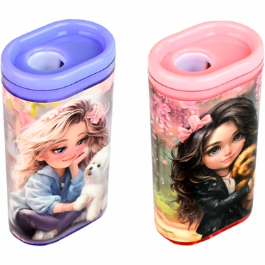 Точилка Верные друзья 1 отверстие, контейнер 69643