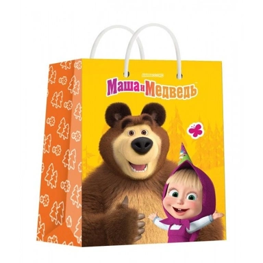 Пакет Чудо праздник глянцевый Маша и Медведь m PM-127511-MB