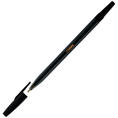 Ручка шариковая чёрная 0,7 мм. 049  346455 СТАММ тонированный корпус