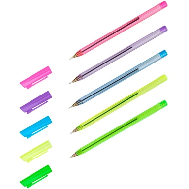 Ручка шариковая синяя 0,7 мм. СТАММ 800 неоновый микс 346462