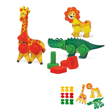 Болты и Гайки тип 2 Зоопарк 9 болтов и 9 гаек, детали животных 1412 в пак.