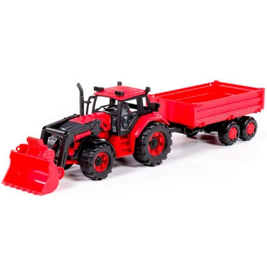 Трактор BELARUS с погрузчиком и бортовым прицепом 91871 П-Е /8/
