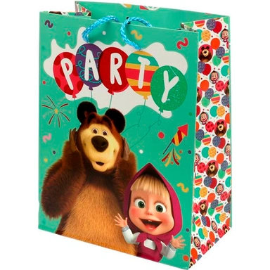 Пакет Чудо праздник глянцевый Маша и Медведь m, 18*23*10 см 371822