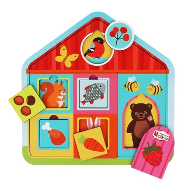 Деревянный Вкладыш Домик со зверятами 962123