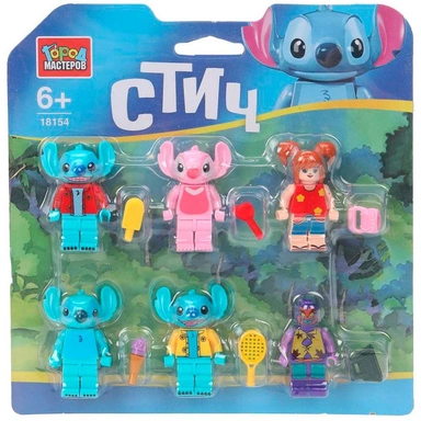 Город мастеров 18154-YF Фигурки Стич-6 шт.