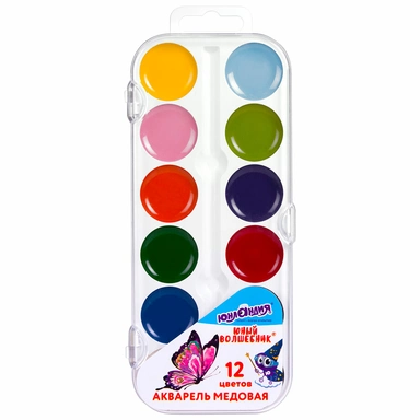 Акварель 12 цв. ЮНЫЙ ВОЛШЕБНИК 192358 Юнландия