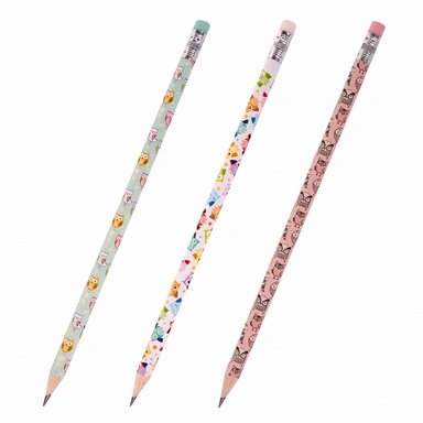Карандаш ч/гр НВ Совушка с ластиком ассорти 181772 Юнландия