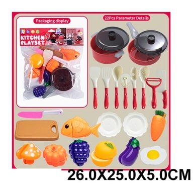 Набор посуды 553 с продуктами на блист.