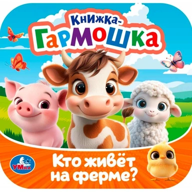Книга Умка 9785506107187 Кто живёт на ферме? Книжка-гармошка