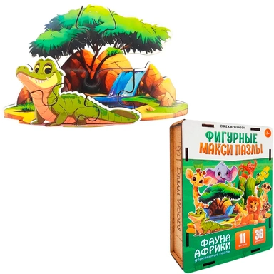 Деревянный Пазл-фигурки макси Фауна Африки T-006