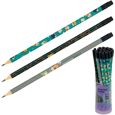 Карандаш ч/г MESHU Robopets, HB, заточен., с печатью, с ластиком, ассорти 368079