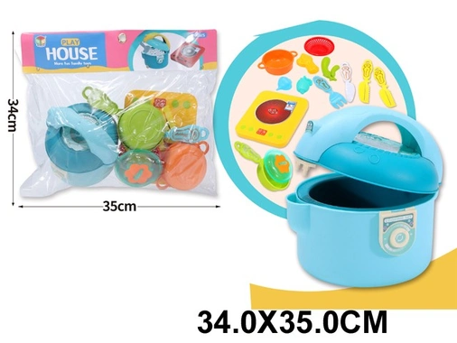 Набор посуды 1806 с плитой и мультиваркой в пак.