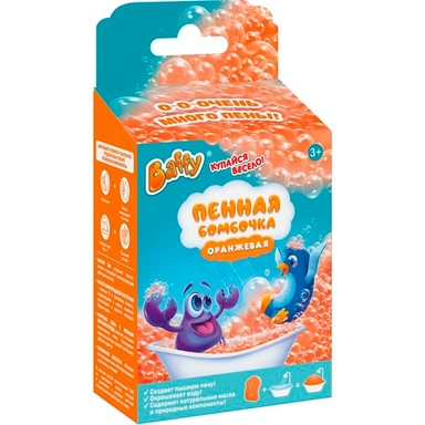 Средство для принятия ванн Купайся весело: Сухая пена для ванны Пенная бомбочка D0231-O ТМ «Baffy»