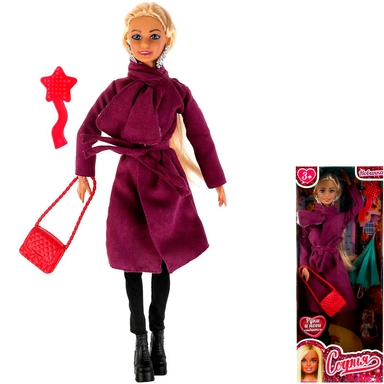 Кукла Карапуз 29 см София в демисезонной одежде руки и ноги сгиб,демисезон