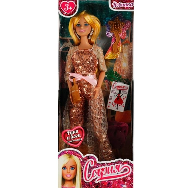 Кукла Карапуз 66001-BF23-S-BB София 29 см руки и ноги сгиб., акс