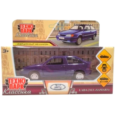 Модель 2113-12-BU2-WOD ВАЗ-2113 12 см, двери, багаж, инер,темно-синий Технопарк  в кор.