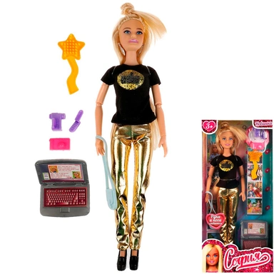 Кукла Карапуз 66001J-BLOG-S-BB 29 см София блогер, руки и ноги сгиб, акс